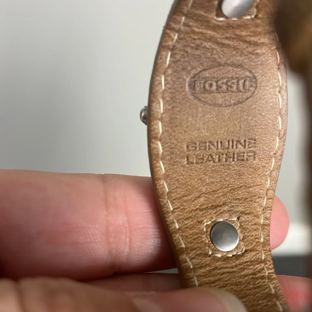 Fossil Leather Brown Tan Womens Watch Adjustable